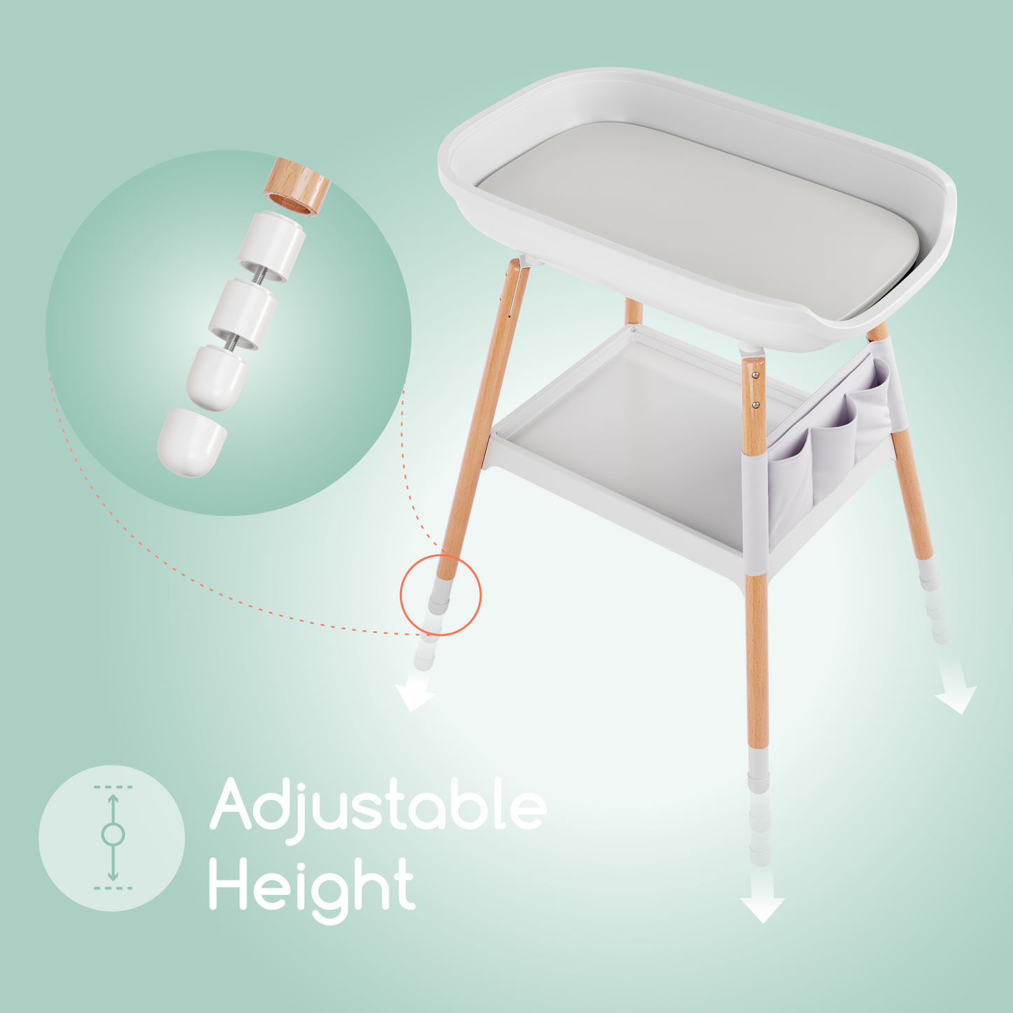 Children Of Design Deluxe Diaper Changing Table With Changing Pad