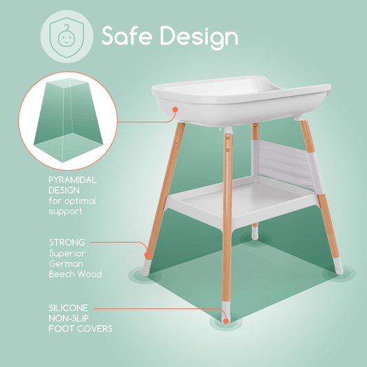 Children Of Design Deluxe Diaper Changing Table With Changing Pad