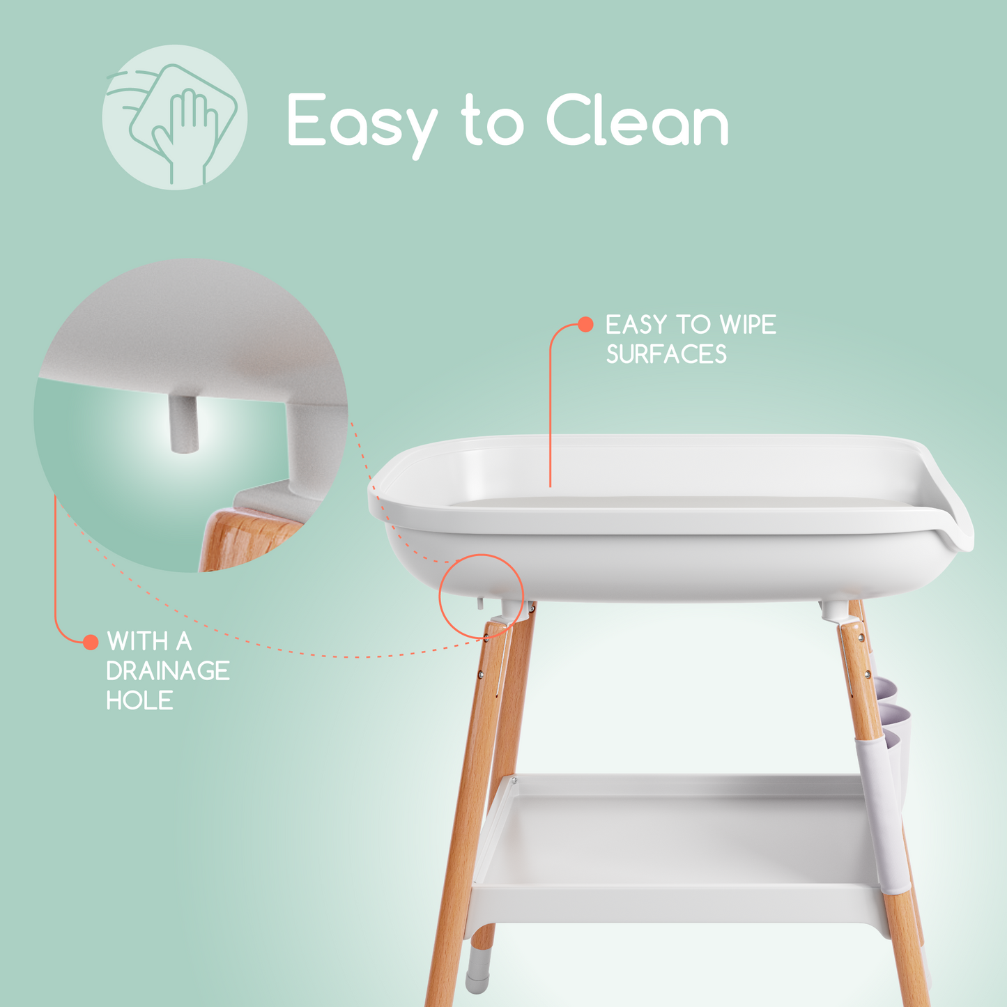 Children Of Design Deluxe Diaper Changing Table With Changing Pad