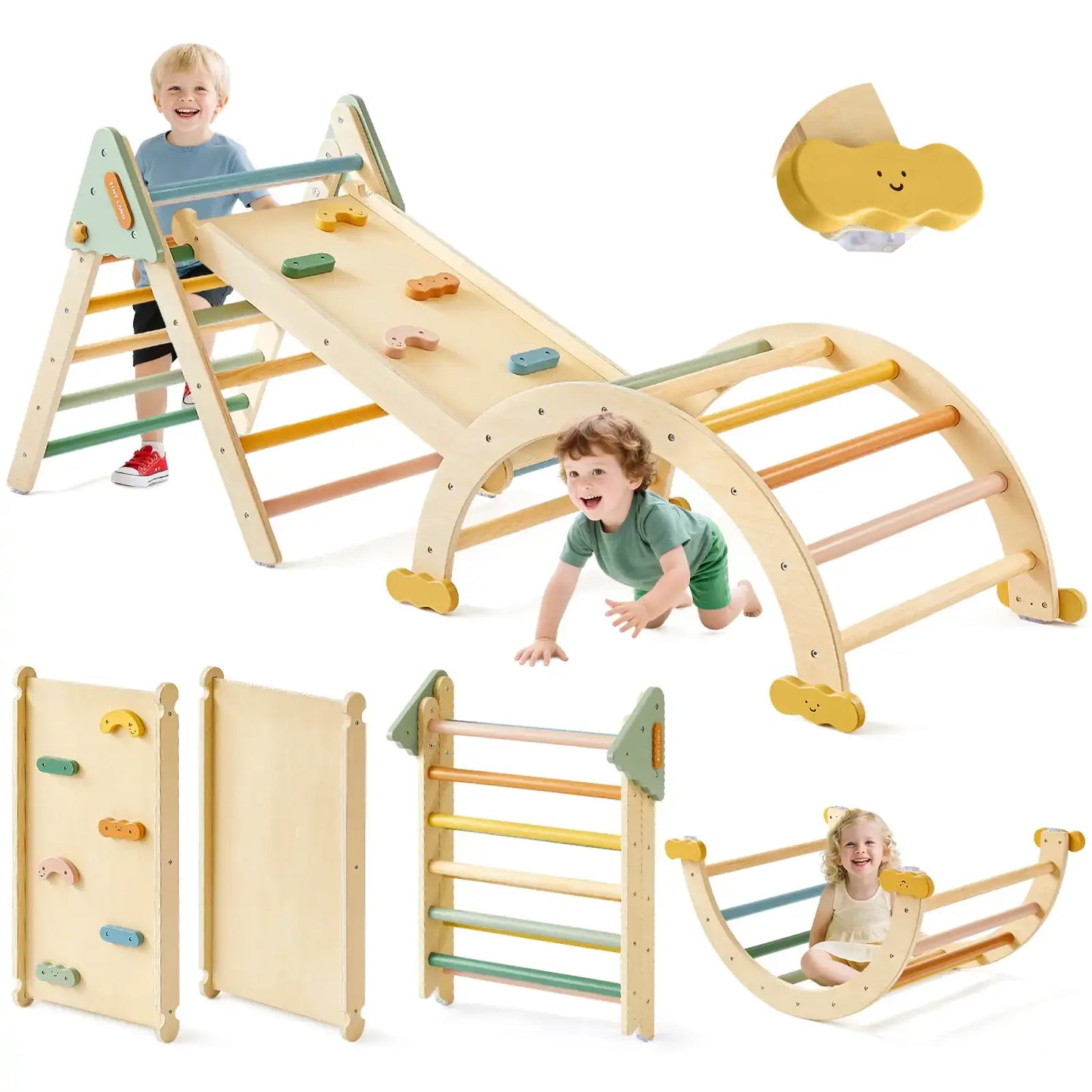 Tiny Land 7 in 1 Morandi Pikler Triangle Set