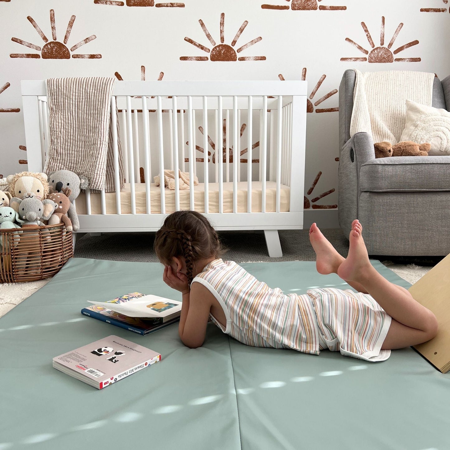 Toki Mats Sage Vegan Leather Play Mat