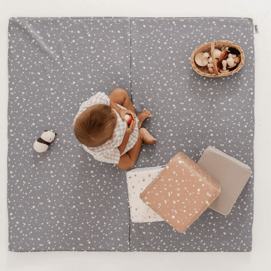Toki Kids Terrazzo Slate Vegan Leather Mat