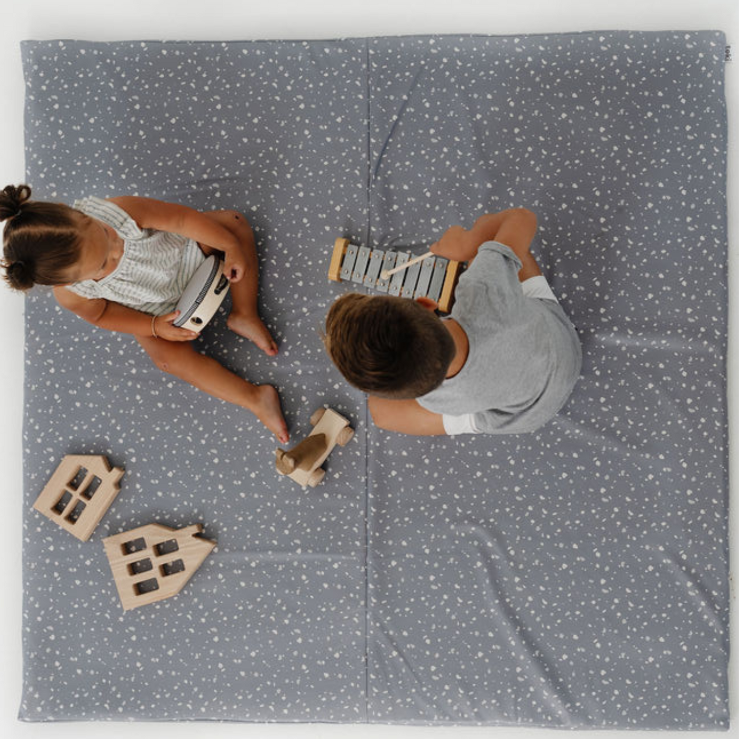Toki Kids Terrazzo Slate Vegan Leather Mat