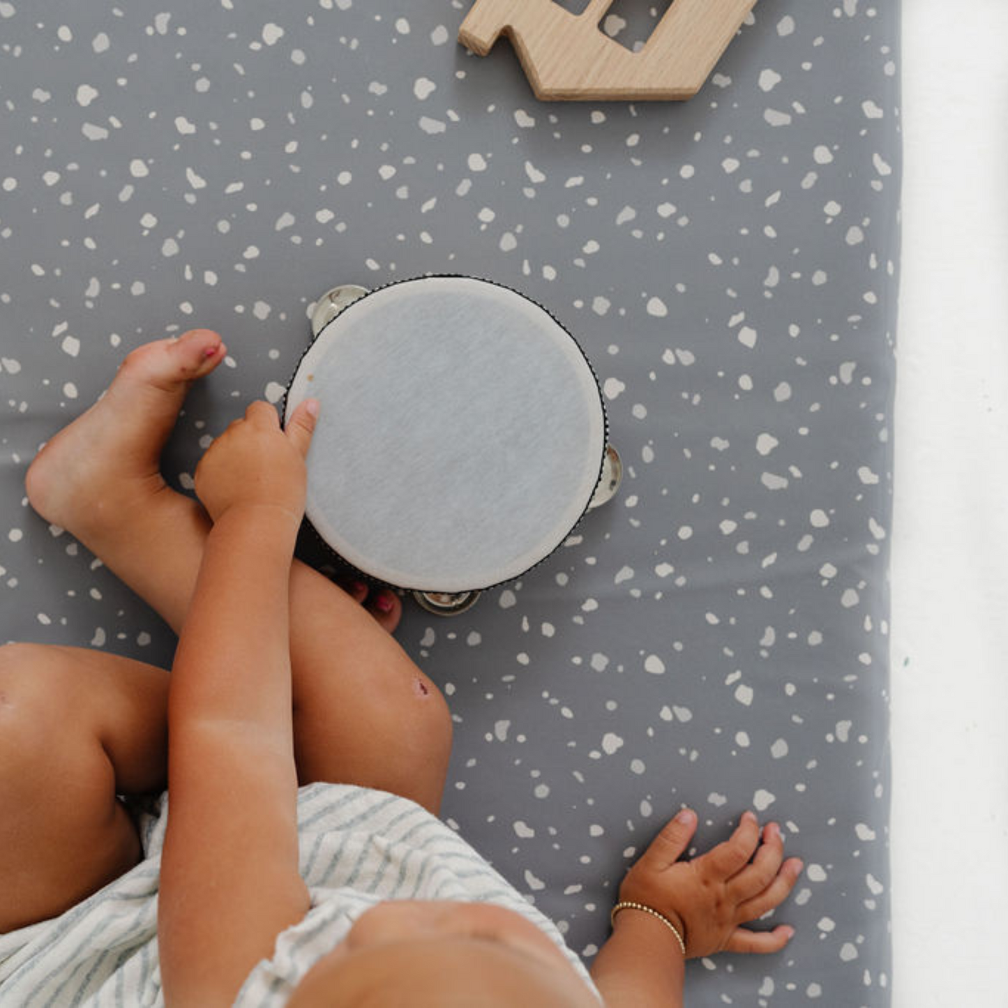 Toki Kids Terrazzo Slate Vegan Leather Mat