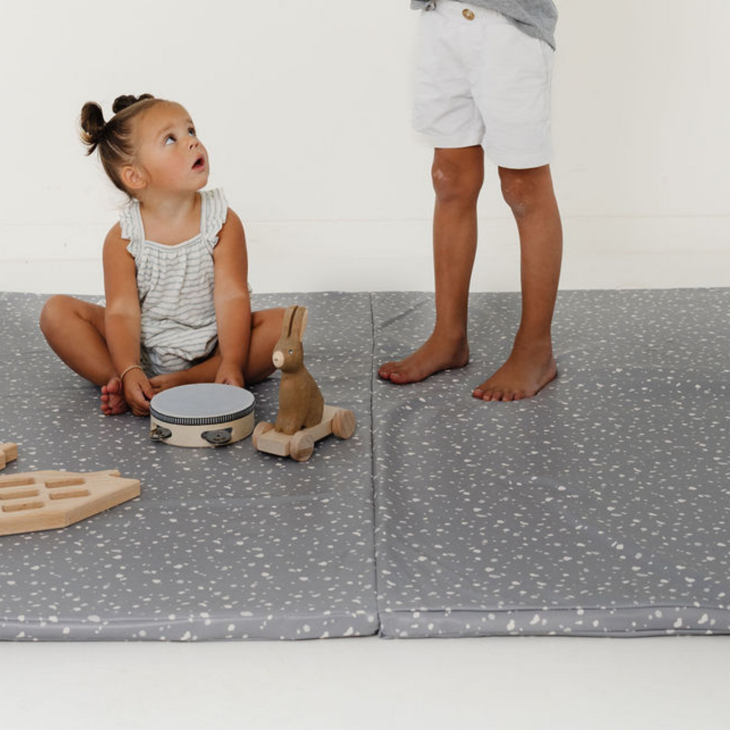 Toki Kids Terrazzo Slate Vegan Leather Mat
