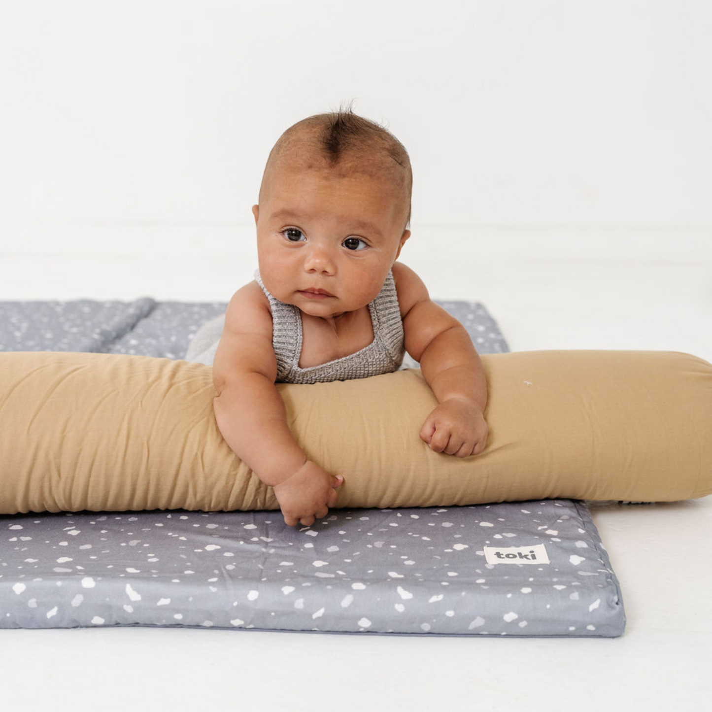 Toki Kids Terrazzo Slate Organic Cotton Mat