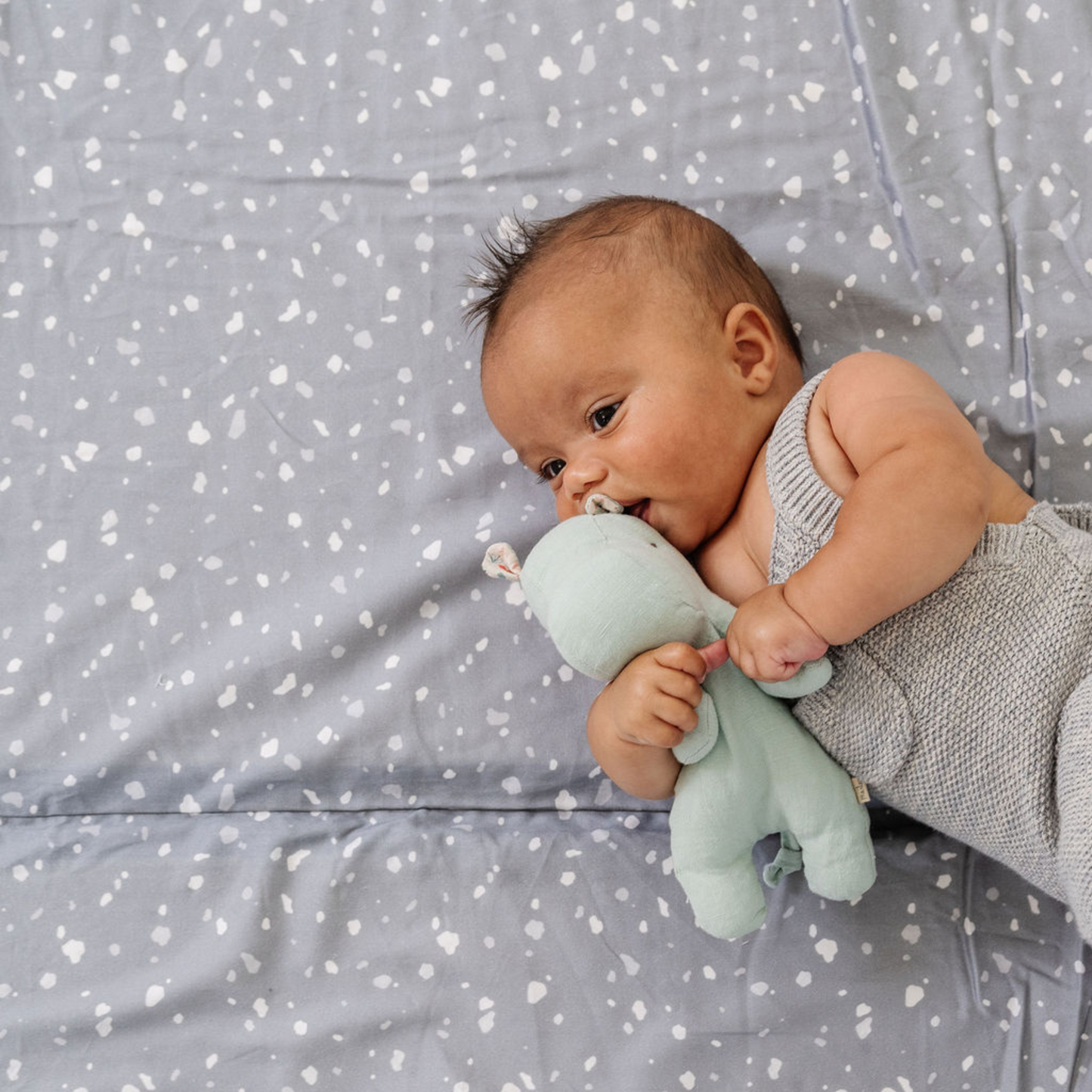 Toki Kids Terrazzo Slate Organic Cotton Mat