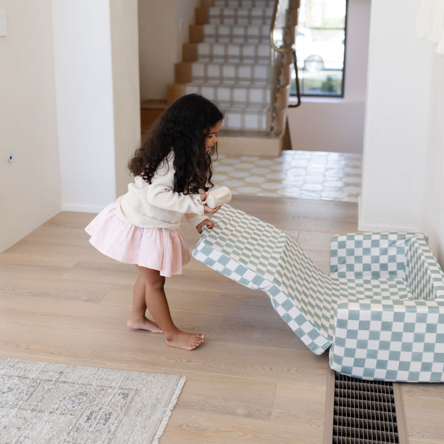 Toki Checker Matcha Play Couch