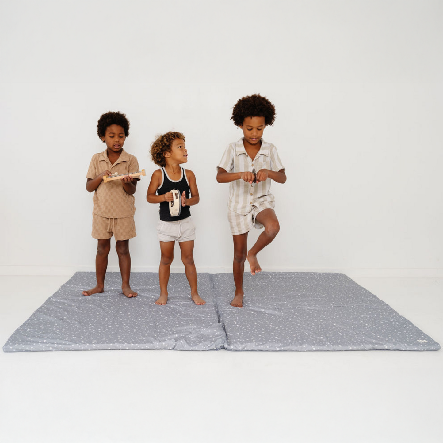 Toki Kids Terrazzo Slate Organic Cotton Mat