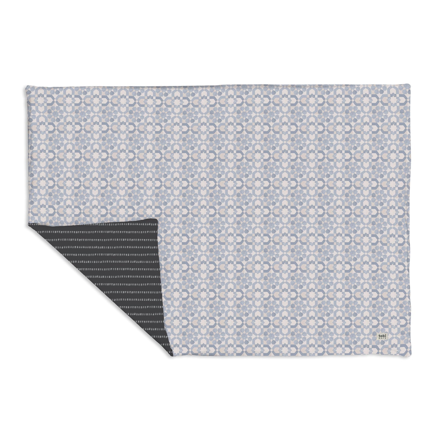 Toki Kids Blue Tile Organic Cotton Mat