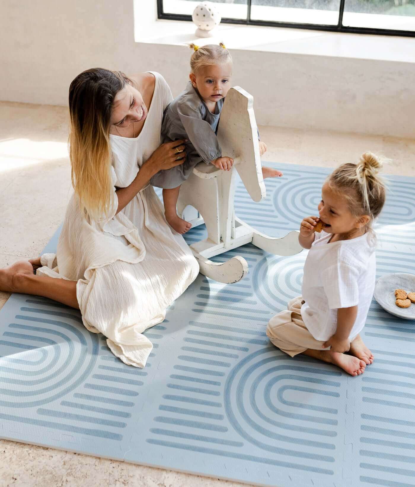 Toddlekind Premium Foam Playmat Linear - Mineral