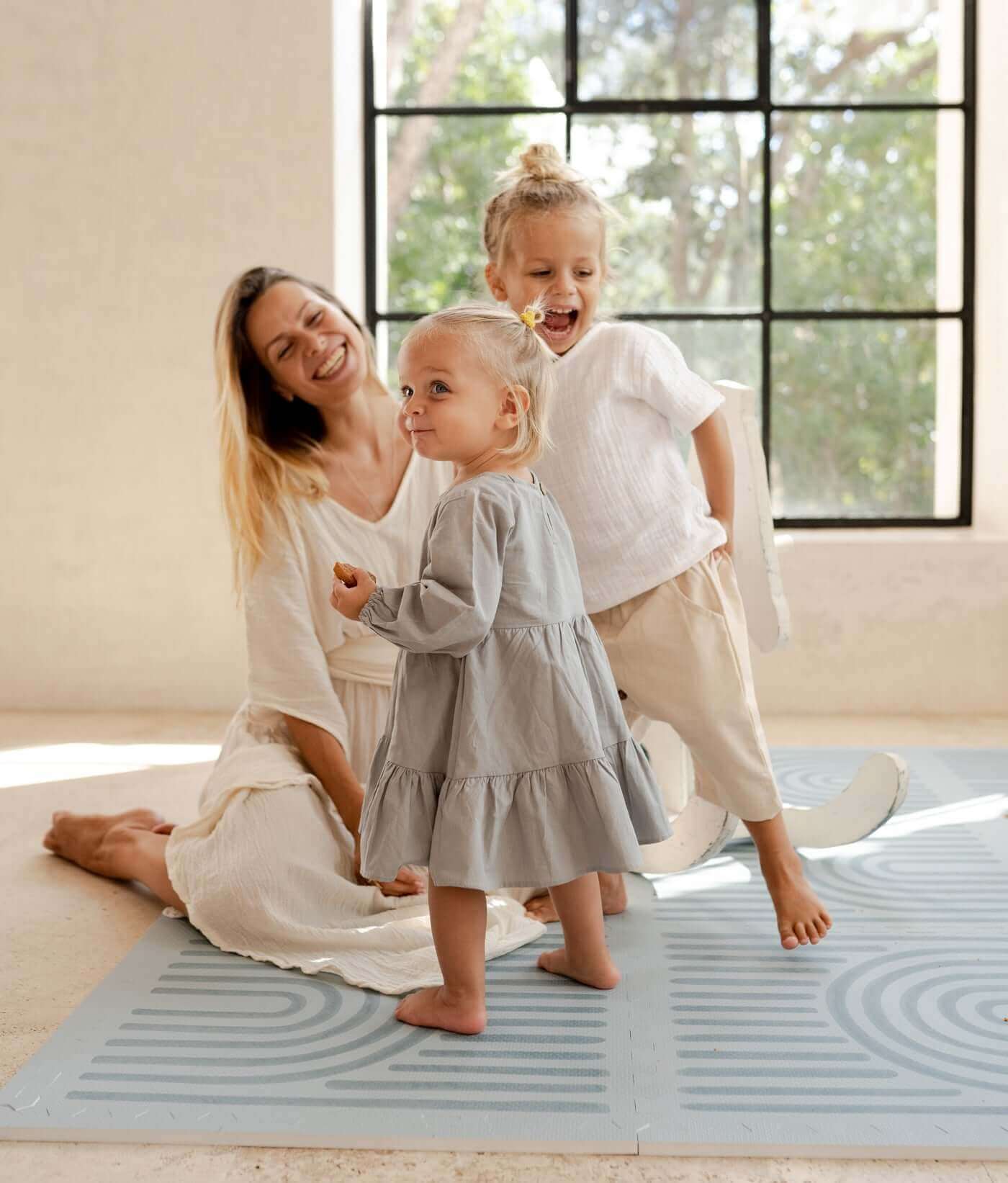 Toddlekind Premium Foam Playmat Linear - Mineral