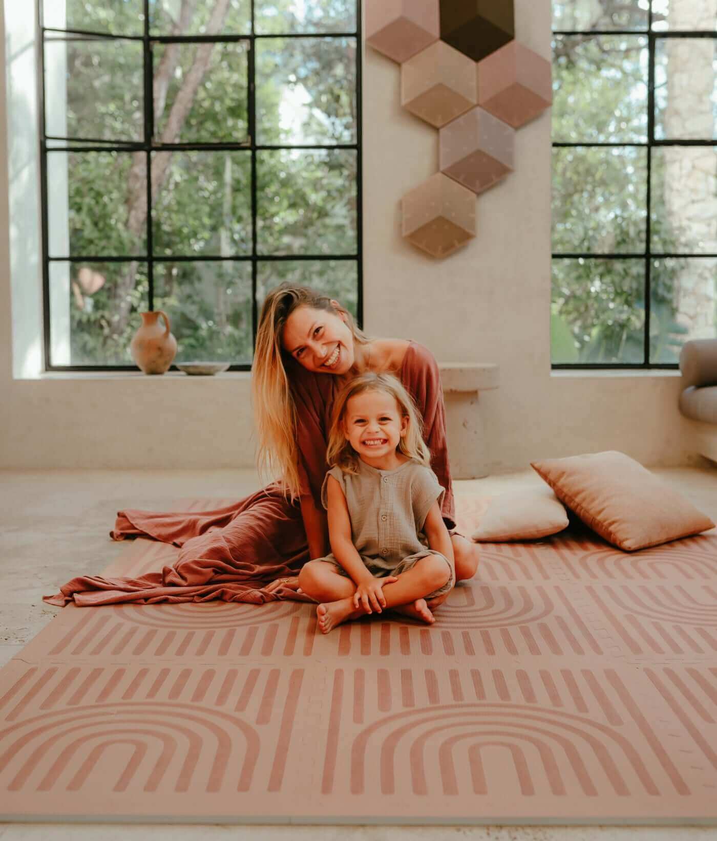 Toddlekind Premium Foam Playmat | Linear - Camel