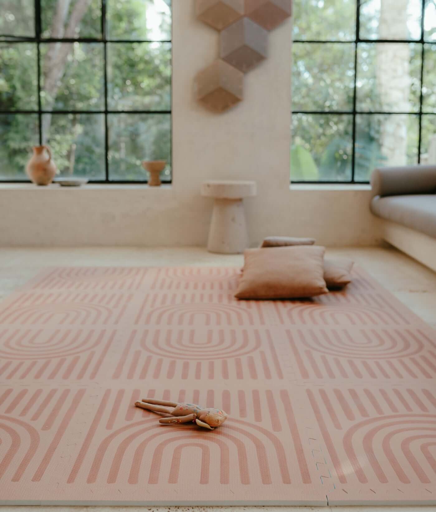 Toddlekind Premium Foam Playmat | Linear - Camel