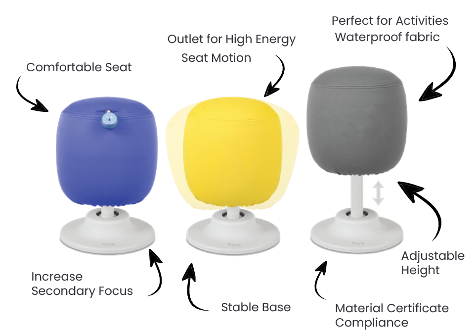 Kore Design Kids Adjustable Pivot Stool Tall