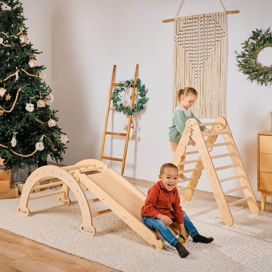 Goodevas 4 in 1 Montessori Climbing Set Beige
