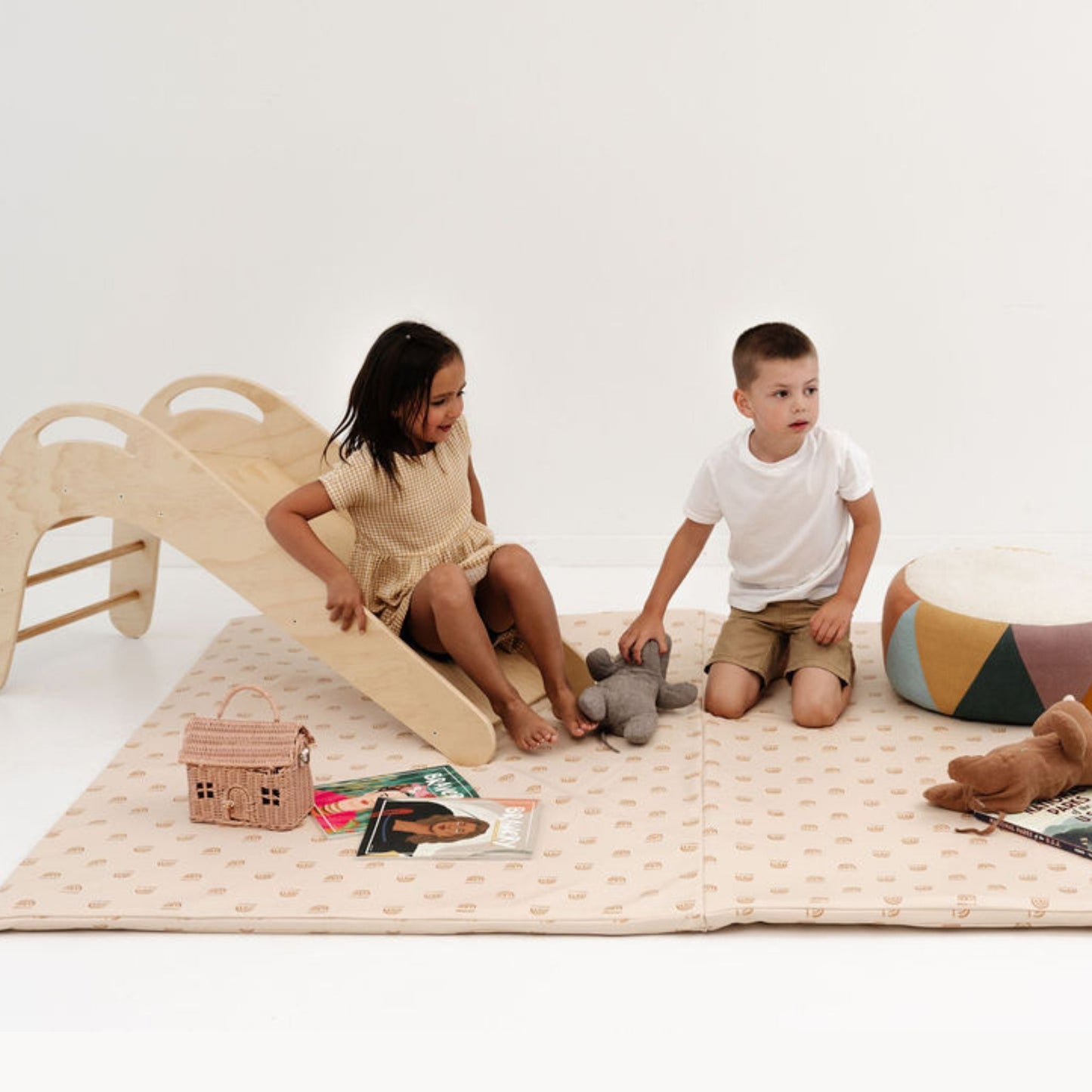 Toki Mats Rainbow Cream Vegan Leather Play Mat