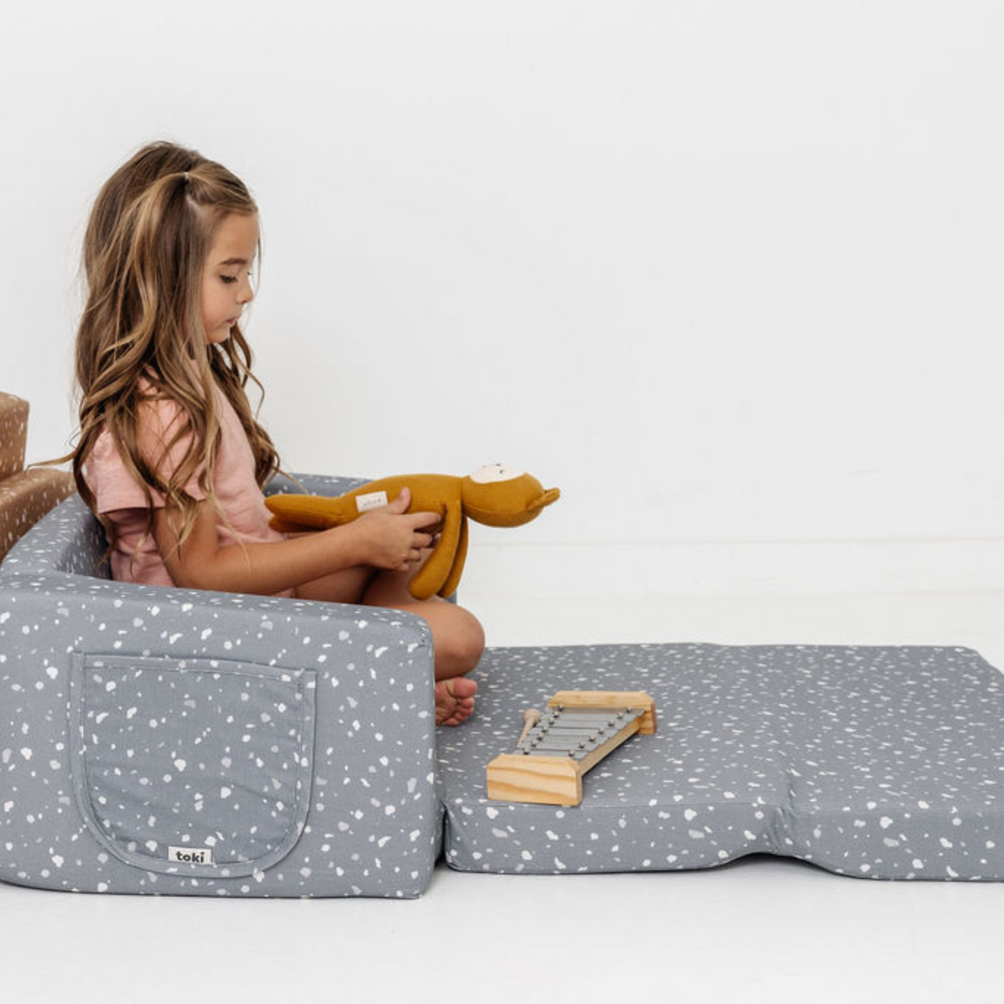 Toki Kids Terrazzo Slate Play Couch