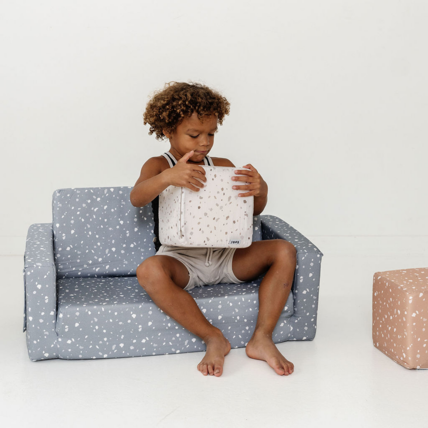 Toki Kids Terrazzo Slate Play Couch