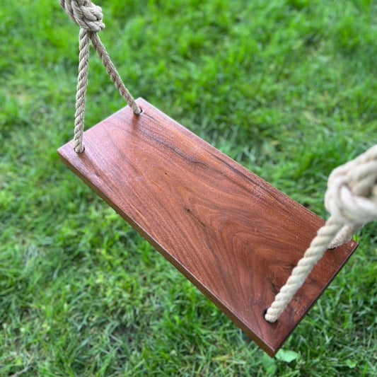 Sweet Swinging Walnut Bench Swing
