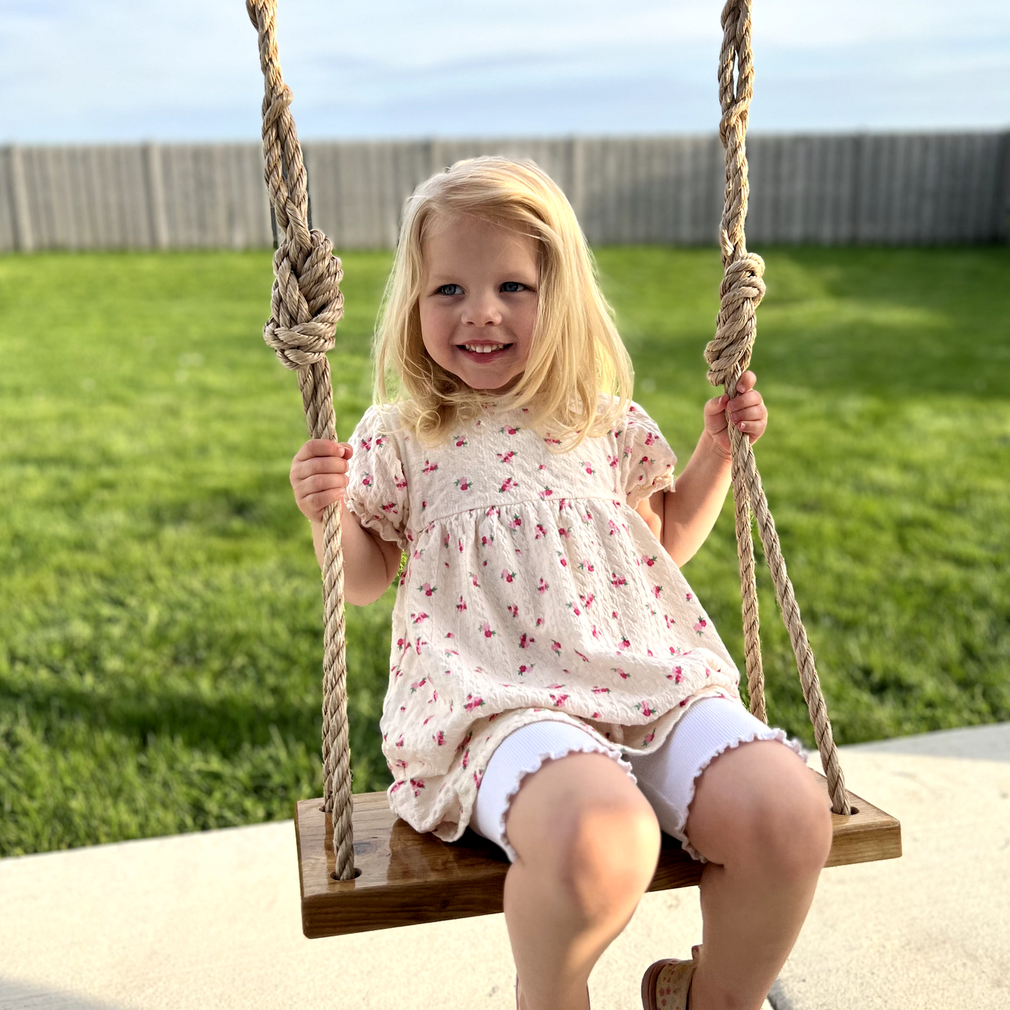 Sweet Swinging Walnut Bench Swing