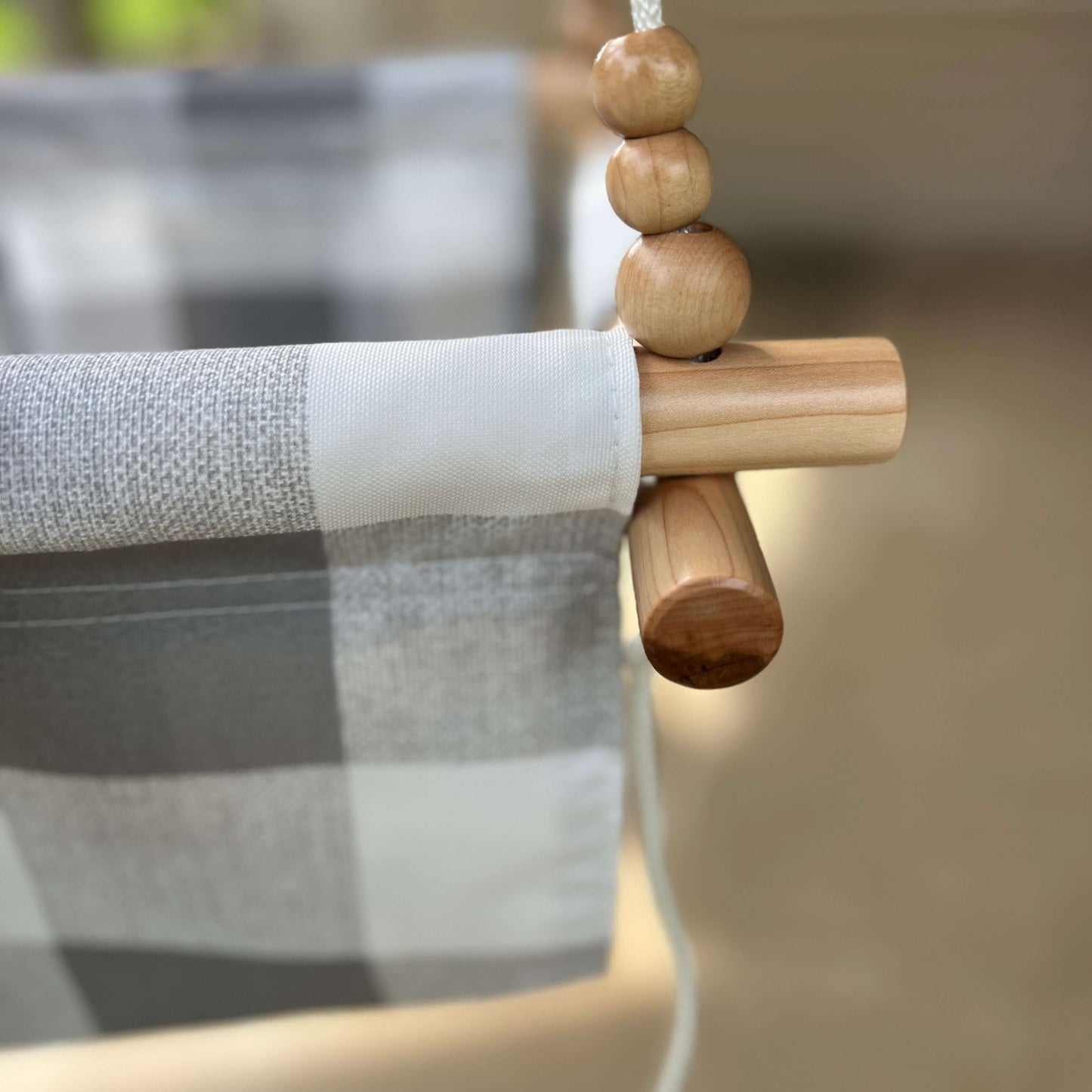 Sweet Swinging Outdoor Swing Gray Buffalo Check