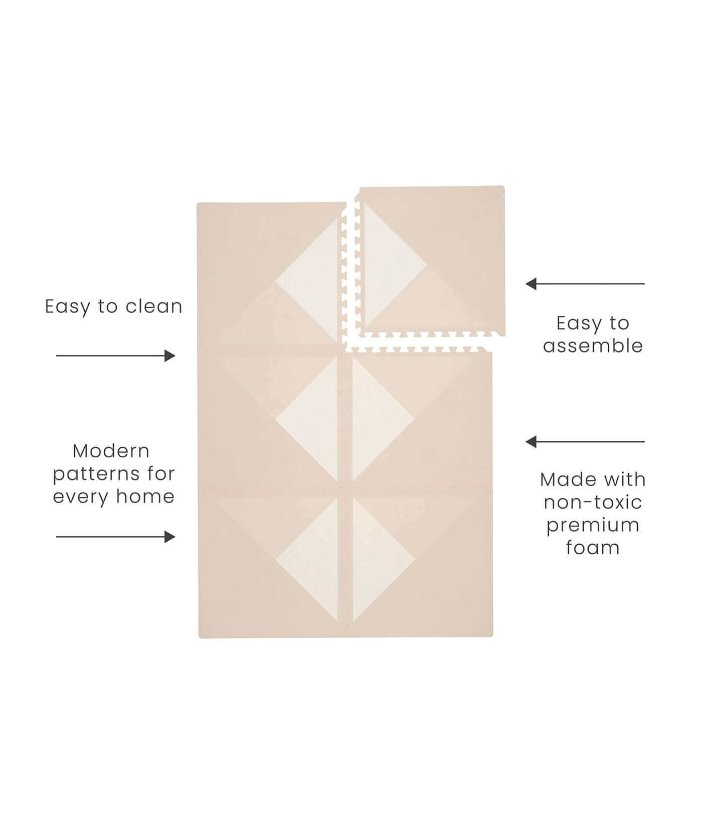Toddlekind Premium Foam Playmat | Kyte - Mocha