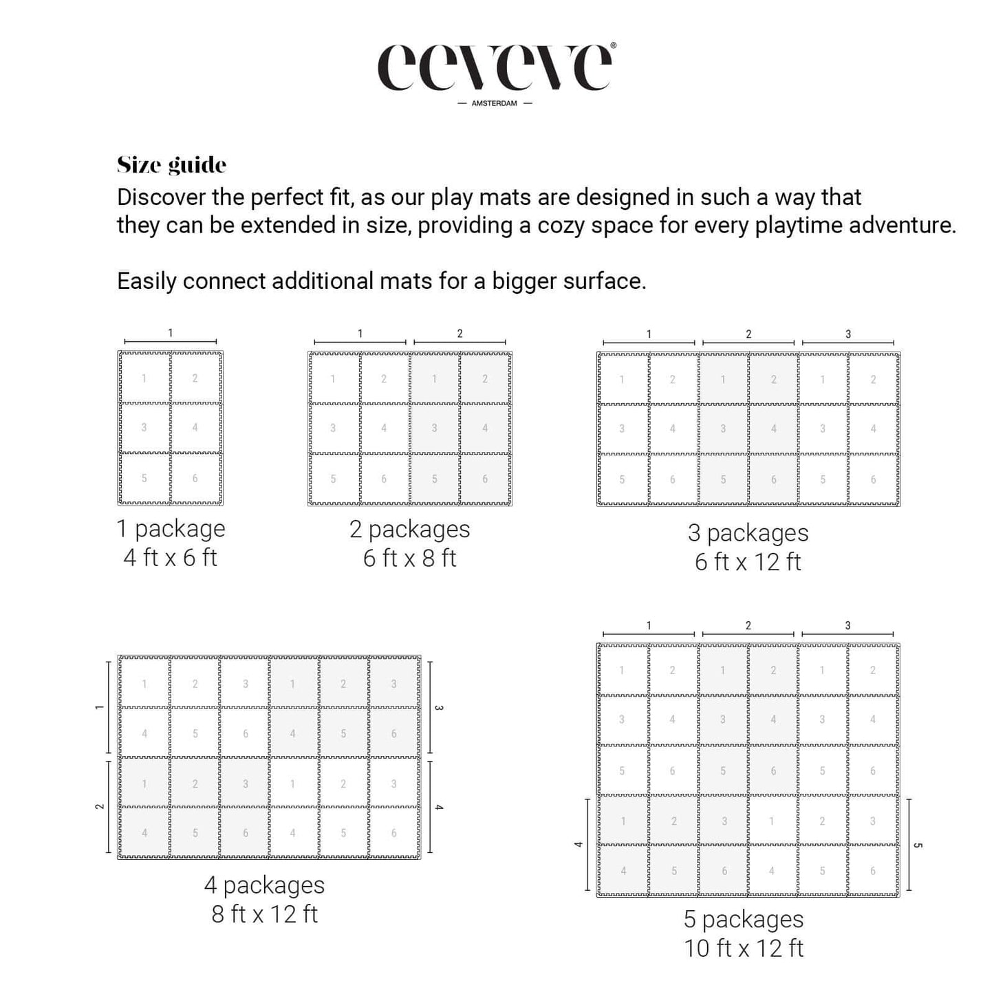 Eeveve Modern Blocks Play Mat Dessert Sand