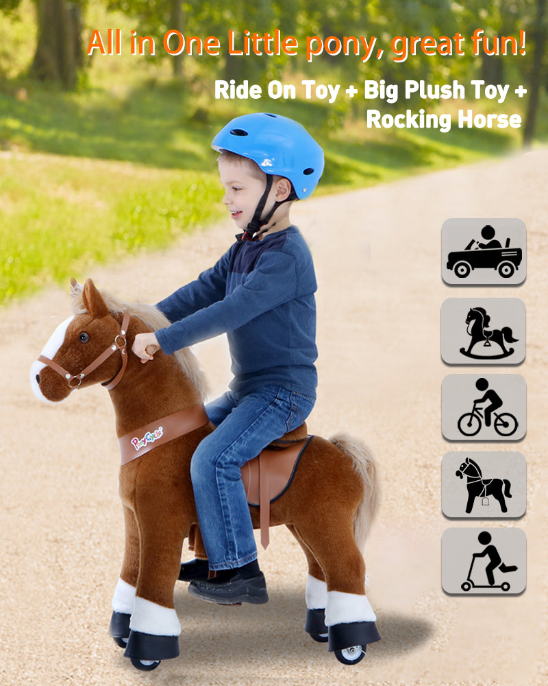 PonyCycle Brown With White Hoof Horse