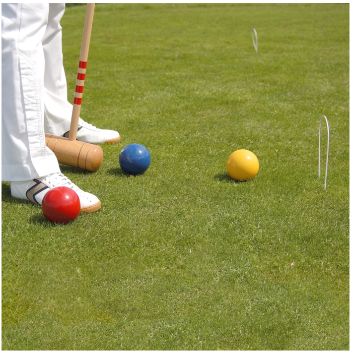 Lucio Londero 6-Player Croquet Set with Metal Trolley