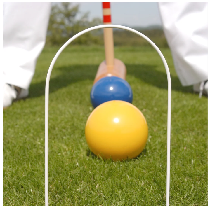 Lucio Londero 6-Player Croquet Set with Metal Trolley