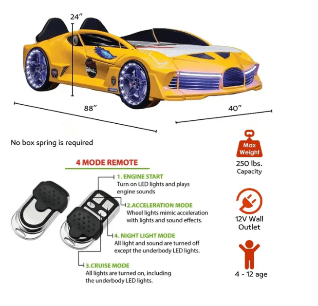 USCarbed Twin Race Car Bed