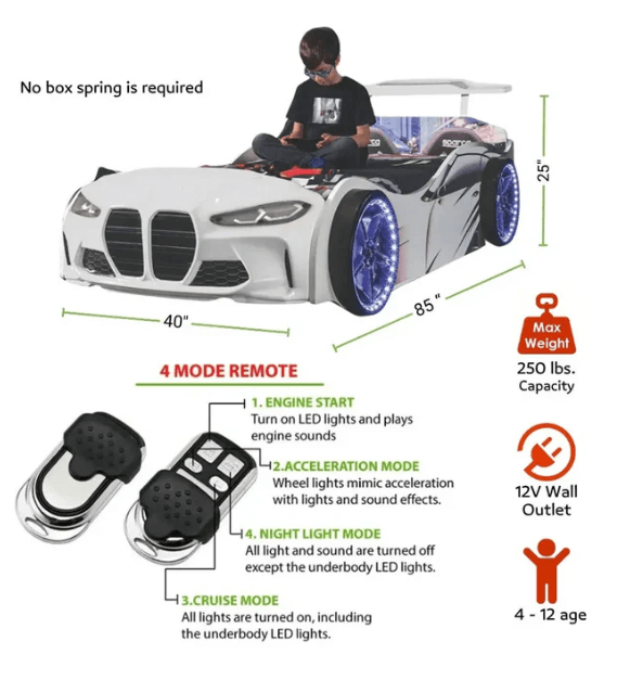 USCarbed GTX Twin Race Car Bed