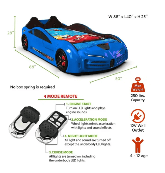 USCarbed Speedy RX Twin Race Car Bed