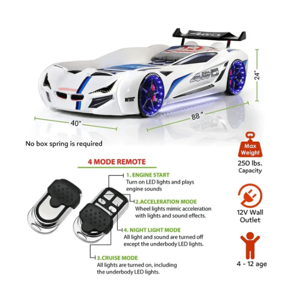 USCarbed MNV1 Fulltime Race Car Bed