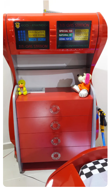 USCarbed Gas Pump Kids Bedroom Dresser
