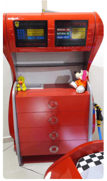 USCarbed Gas Pump Kids Bedroom Dresser