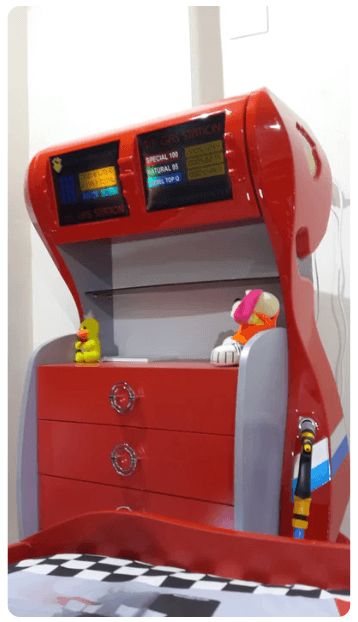 USCarbed Gas Pump Kids Bedroom Dresser