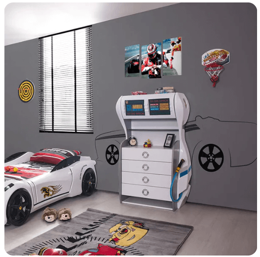 USCarbed Gas Pump Kids Bedroom Dresser