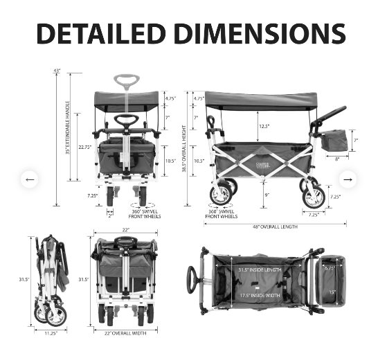 Creative Wagons Titanium Series Stroller Wagon