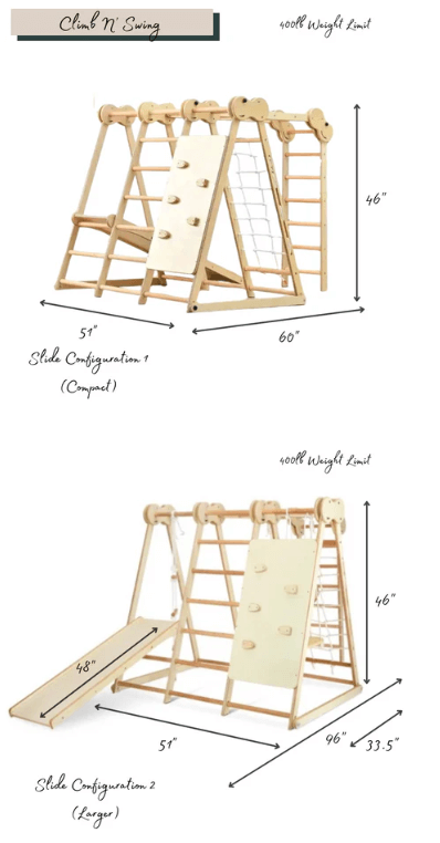 Mommy's Little Helper Climb N' Swing Children's Indoor Play Gym