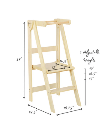 Mommy's Little Helper Adjustable Natural Learning Tower