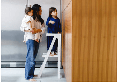 Mommy's Little Helper Adjustable White Learning Tower