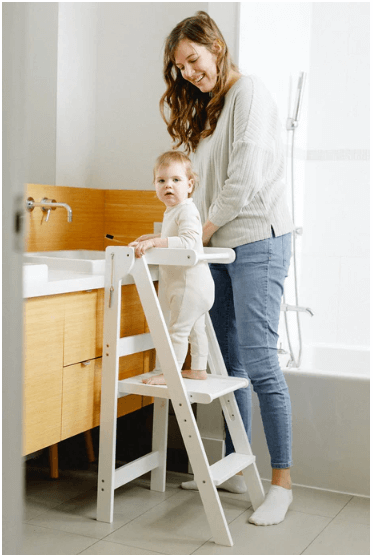 Mommy's Little Helper Adjustable White Learning Tower