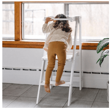 Mommy's Little Helper Adjustable White Learning Tower