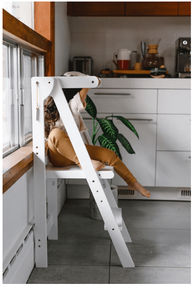 Mommy's Little Helper Adjustable White Learning Tower