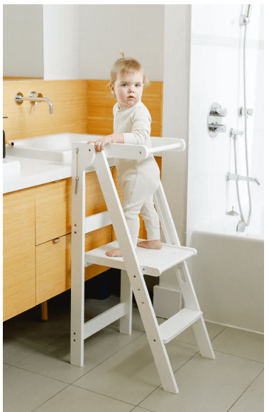 Mommy's Little Helper Adjustable White Learning Tower
