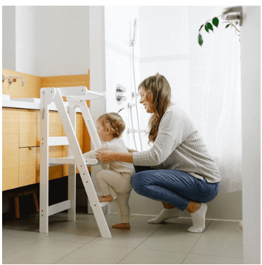 Mommy's Little Helper Adjustable White Learning Tower