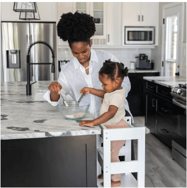 Mommy's Little Helper White Enamel Classic Learning Tower