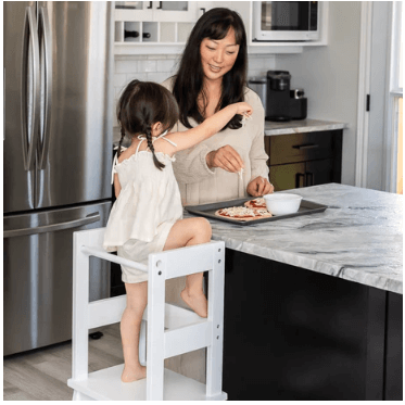 Mommy's Little Helper White Enamel Classic Learning Tower